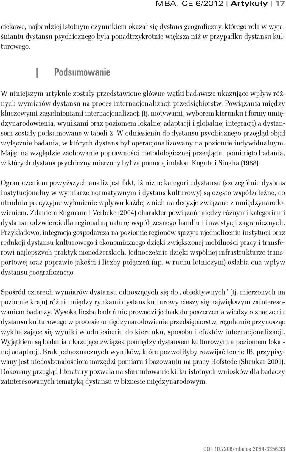 Powiązania między kluczowymi zagadnieniami internacjonalizacji (tj.