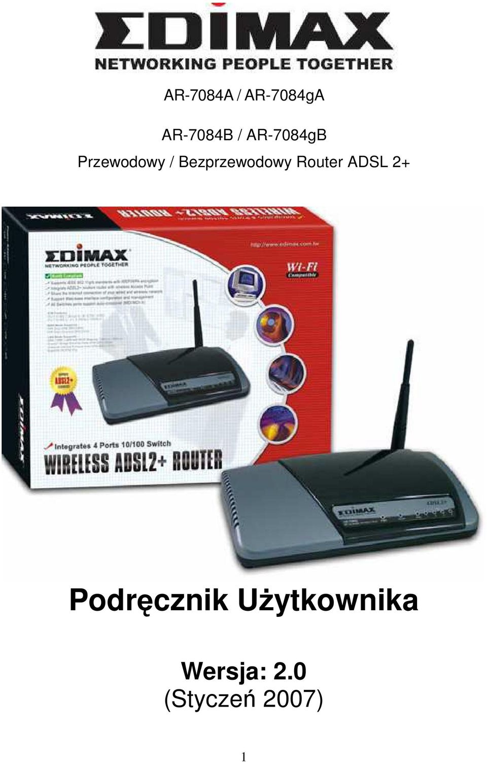 Bezprzewodowy Router ADSL 2+