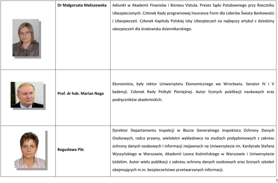 Członek Kapituły Polskiej Izby Ubezpieczeń na najlepszy artykuł z dziedziny ubezpieczeń dla środowiska dziennikarskiego. Ekonomista, były rektor Uniwersytetu Ekonomicznego we Wrocławiu.