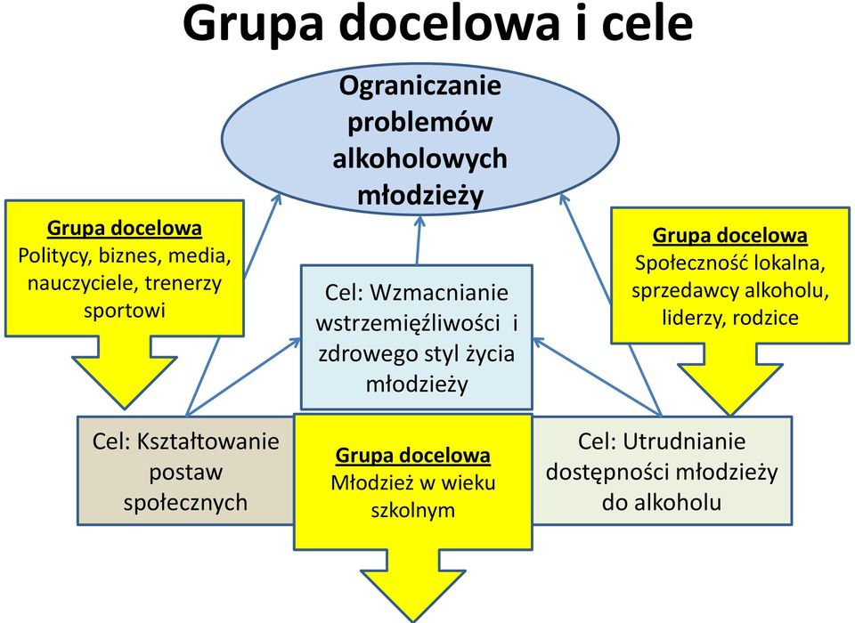 wstrzemięźliwości i zdrowego styl życia młodzieży Grupa docelowa Młodzież w wieku szkolnym Grupa