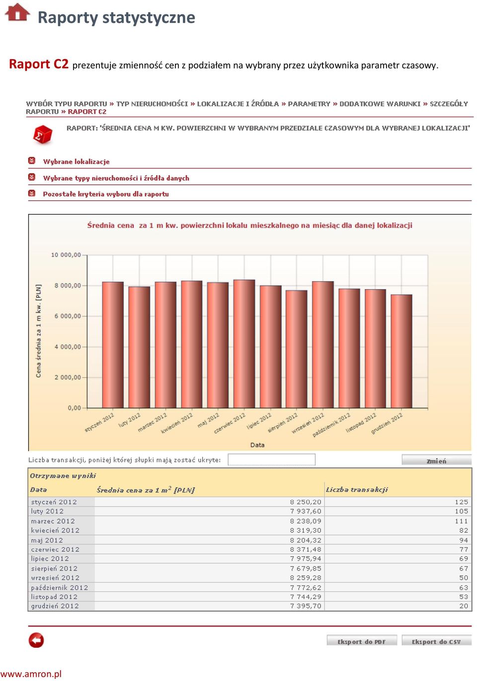 z podziałem na wybrany przez