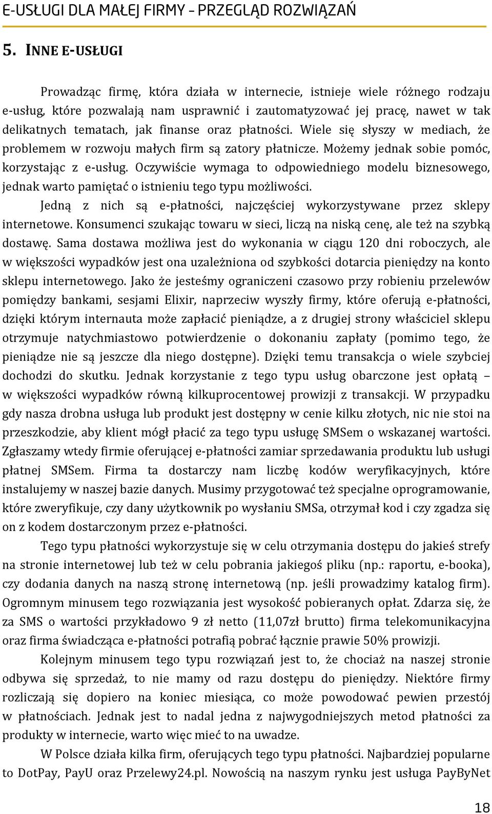 Oczywiście wymaga to odpowiedniego modelu biznesowego, jednak warto pamiętać o istnieniu tego typu możliwości. Jedną z nich są e-płatności, najczęściej wykorzystywane przez sklepy internetowe.