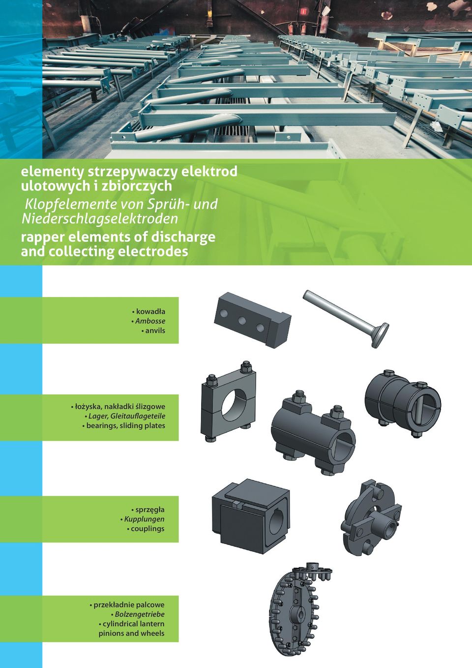 Ambosse anvils łożyska, nakładki ślizgowe Lager, Gleitauflageteile bearings, sliding plates