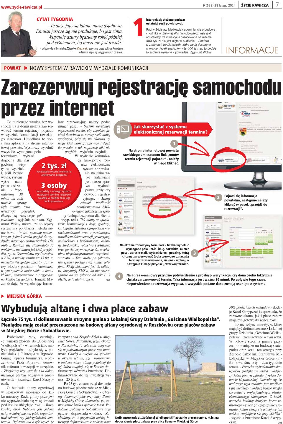 1 3 2 MIEJSKA GÓRKA Wybuduj altan i dwa place zabaw cznie 75 tys.