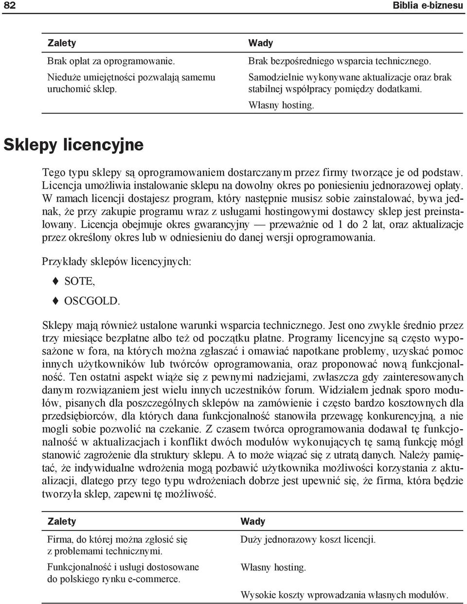 Sklepy licencyjne Tego typu sklepy s oprogramowaniem dostarczanym przez firmy tworz ce je od podstaw. Licencja umo liwia instalowanie sklepu na dowolny okres po poniesieniu jednorazowej op aty.