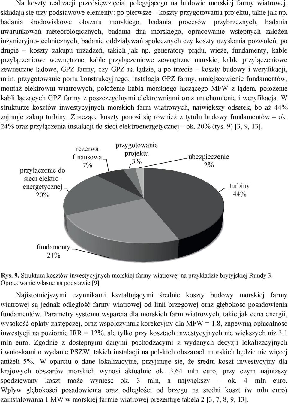 oddziaływań społecznych czy koszty uzyskania pozwoleń, po drugie koszty zakupu urządzeń, takich jak np.