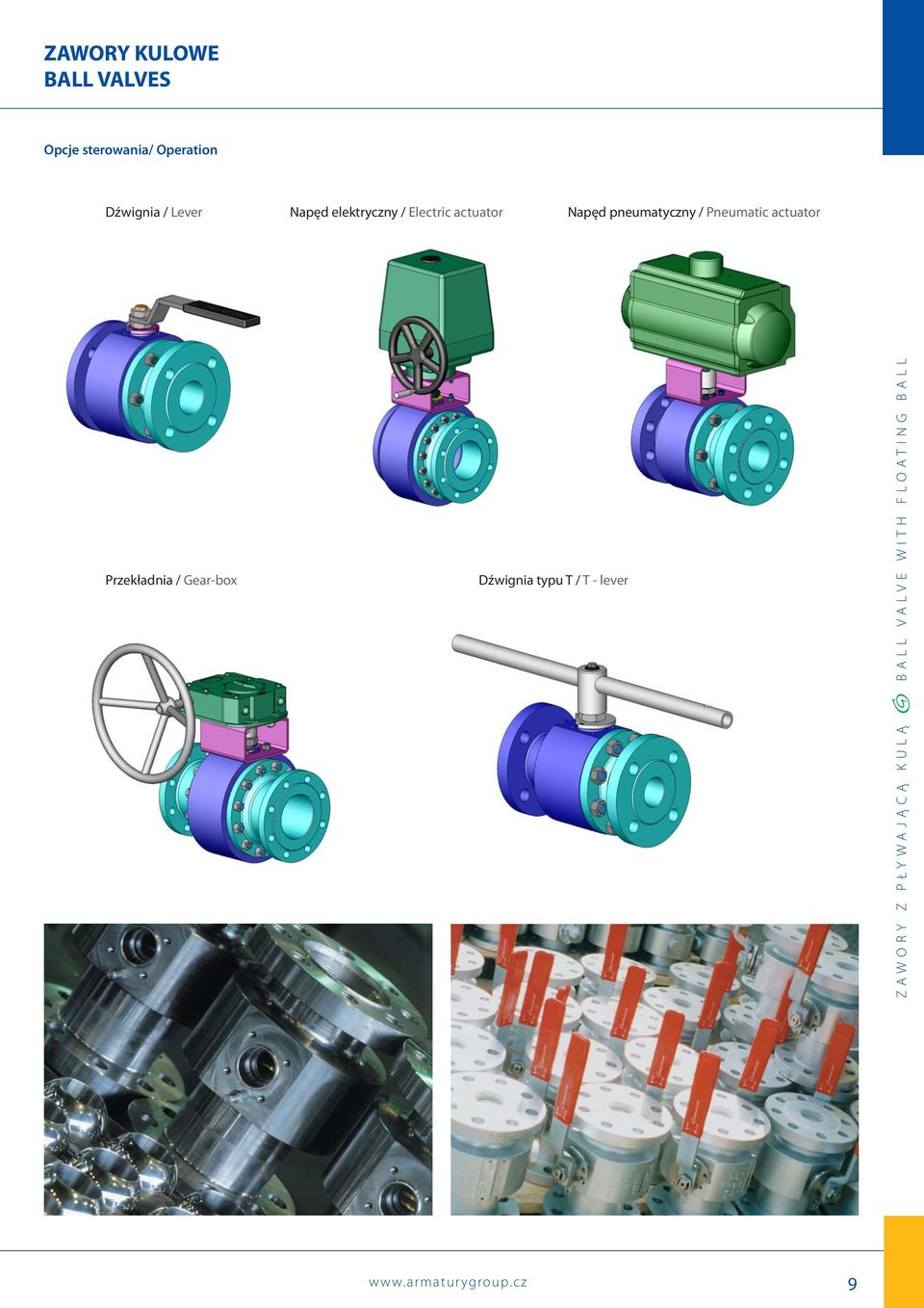 pneumatyczny / Pneumatic actuator Przekładnia /