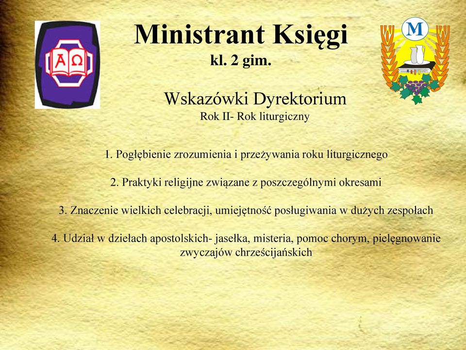 Praktyki religijne związane z poszczególnymi okresami 3.