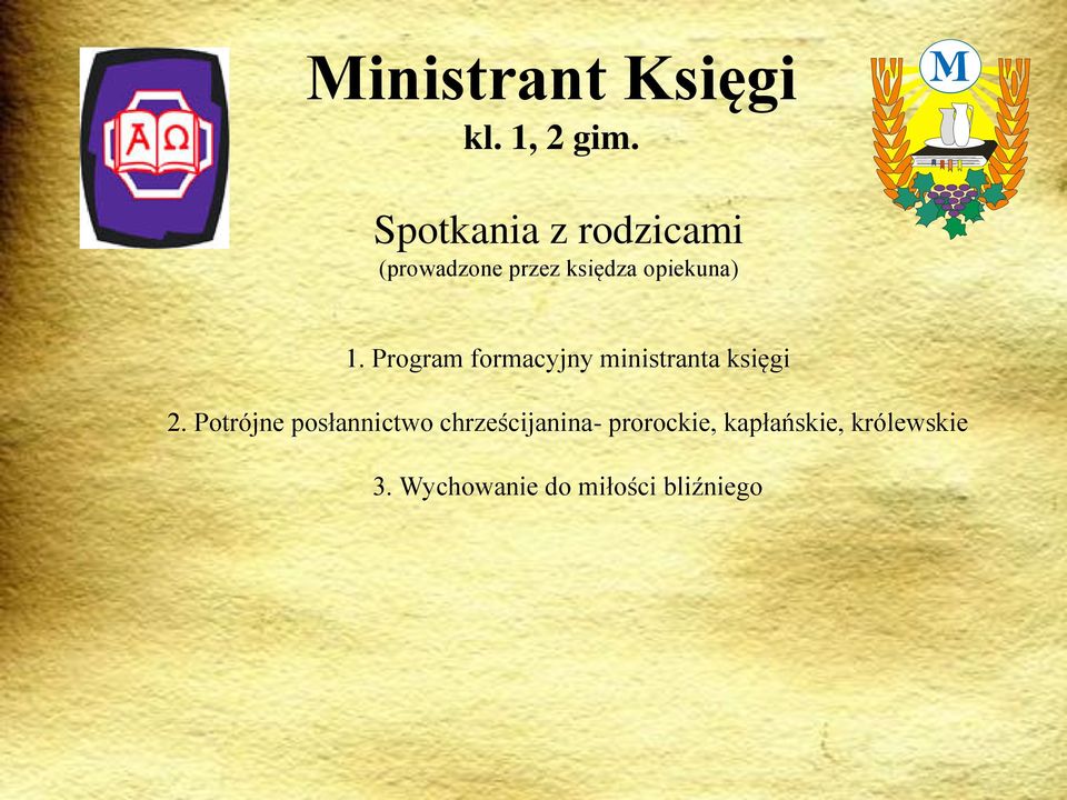 Program formacyjny ministranta księgi 2.