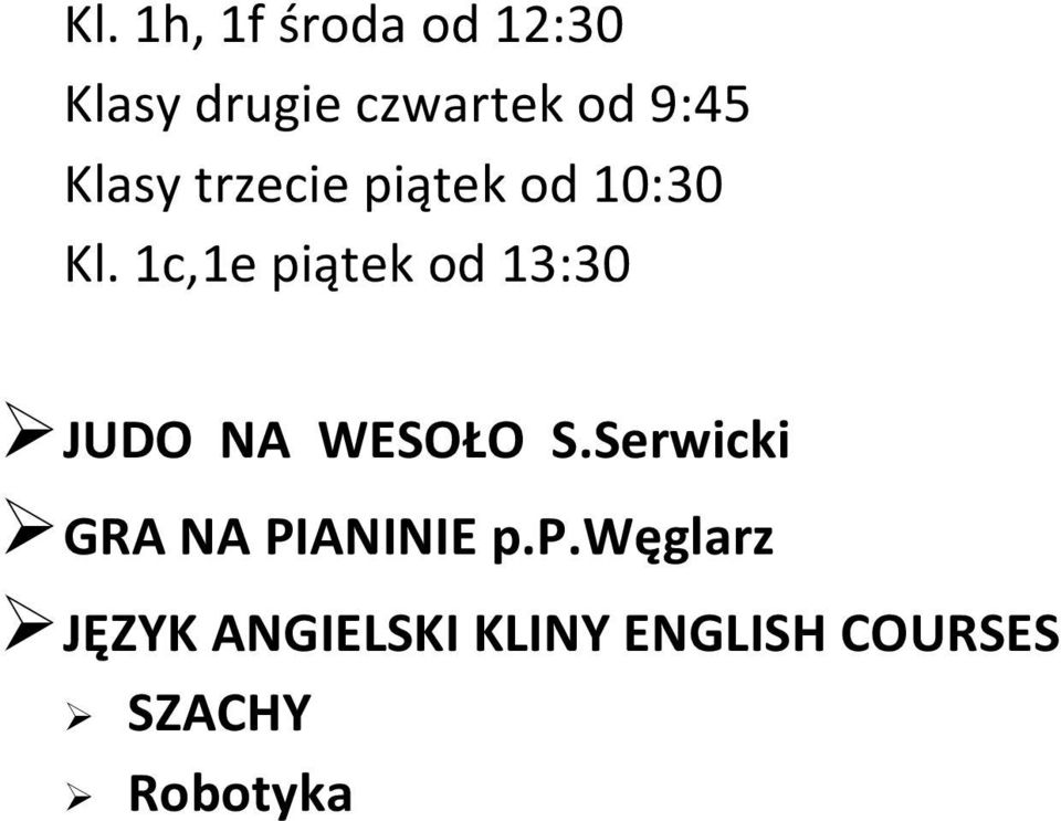 1c,1e piątek od 13:30 JUDO NA WESOŁO S.