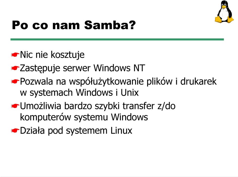 współużytkowanie plików i drukarek w systemach Windows i