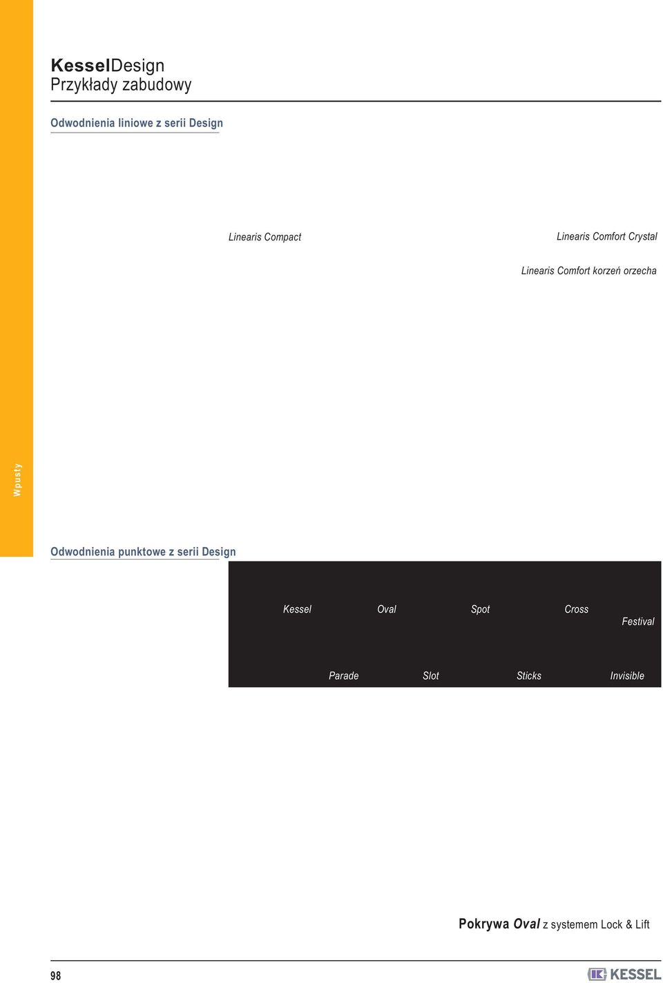 Linearis Comfort Light Odwodnienia punktowe z serii Design Kessel Oval