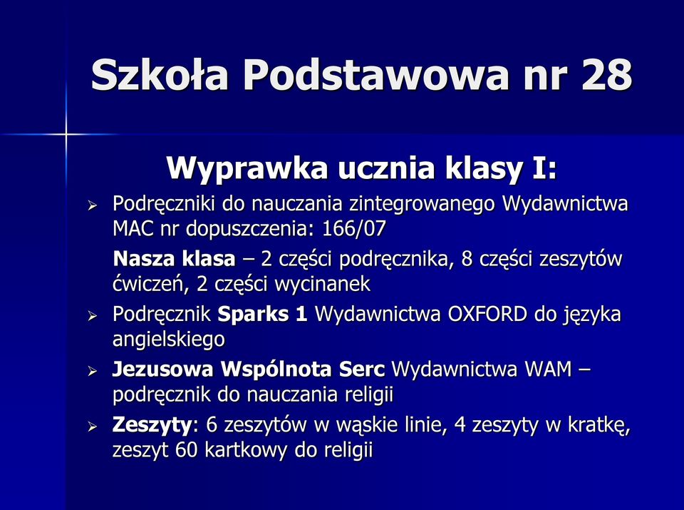 Sparks 1 Wydawnictwa OXFORD do języka angielskiego Jezusowa Wspólnota Serc Wydawnictwa WAM