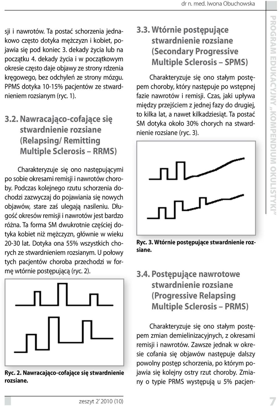 Nawracająco-cofające się stwardnienie rozsiane (Relapsing/ Remitting Multiple Sclerosis RRMS) Charakteryzuje się ono następującymi po sobie okresami remisji i nawrotów choroby.