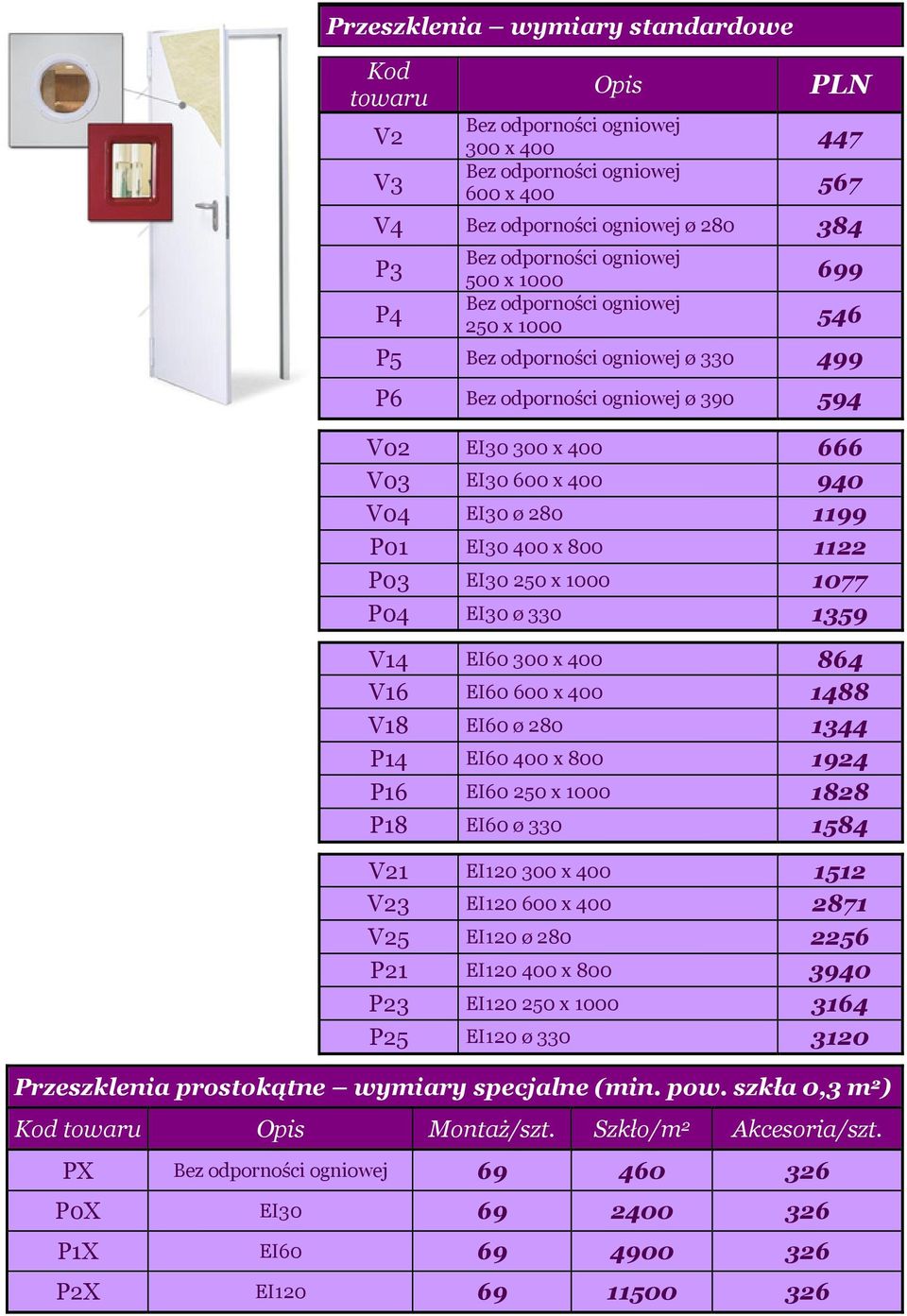 400 x 800 1122 P03 EI30 250 x 1000 1077 P04 EI30 ø 330 1359 V14 EI60 300 x 400 864 V16 EI60 600 x 400 1488 V18 EI60 ø 280 1344 P14 EI60 400 x 800 1924 P16 EI60 250 x 1000 1828 P18 EI60 ø 330 1584 V21