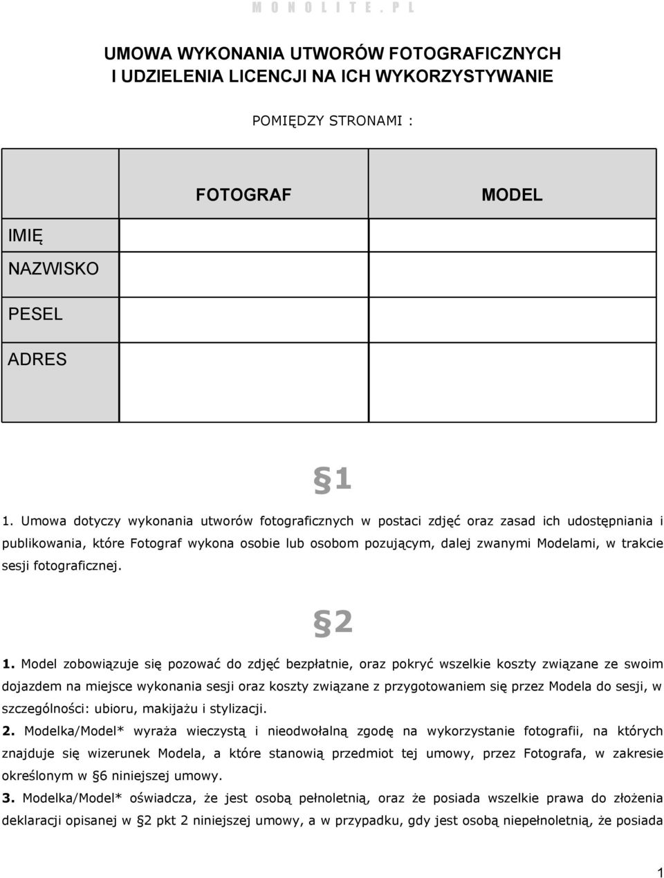 fotograficznej. 2 1.