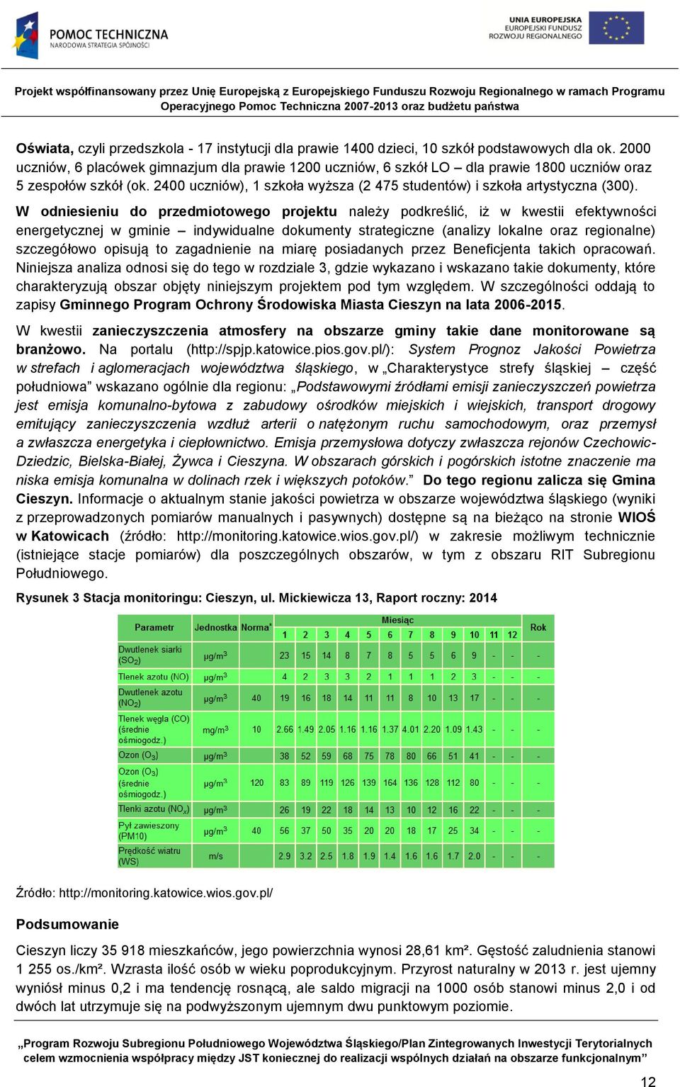 W odniesieniu do przedmiotowego projektu należy podkreślić, iż w kwestii efektywności energetycznej w gminie indywidualne dokumenty strategiczne (analizy lokalne oraz regionalne) szczegółowo opisują