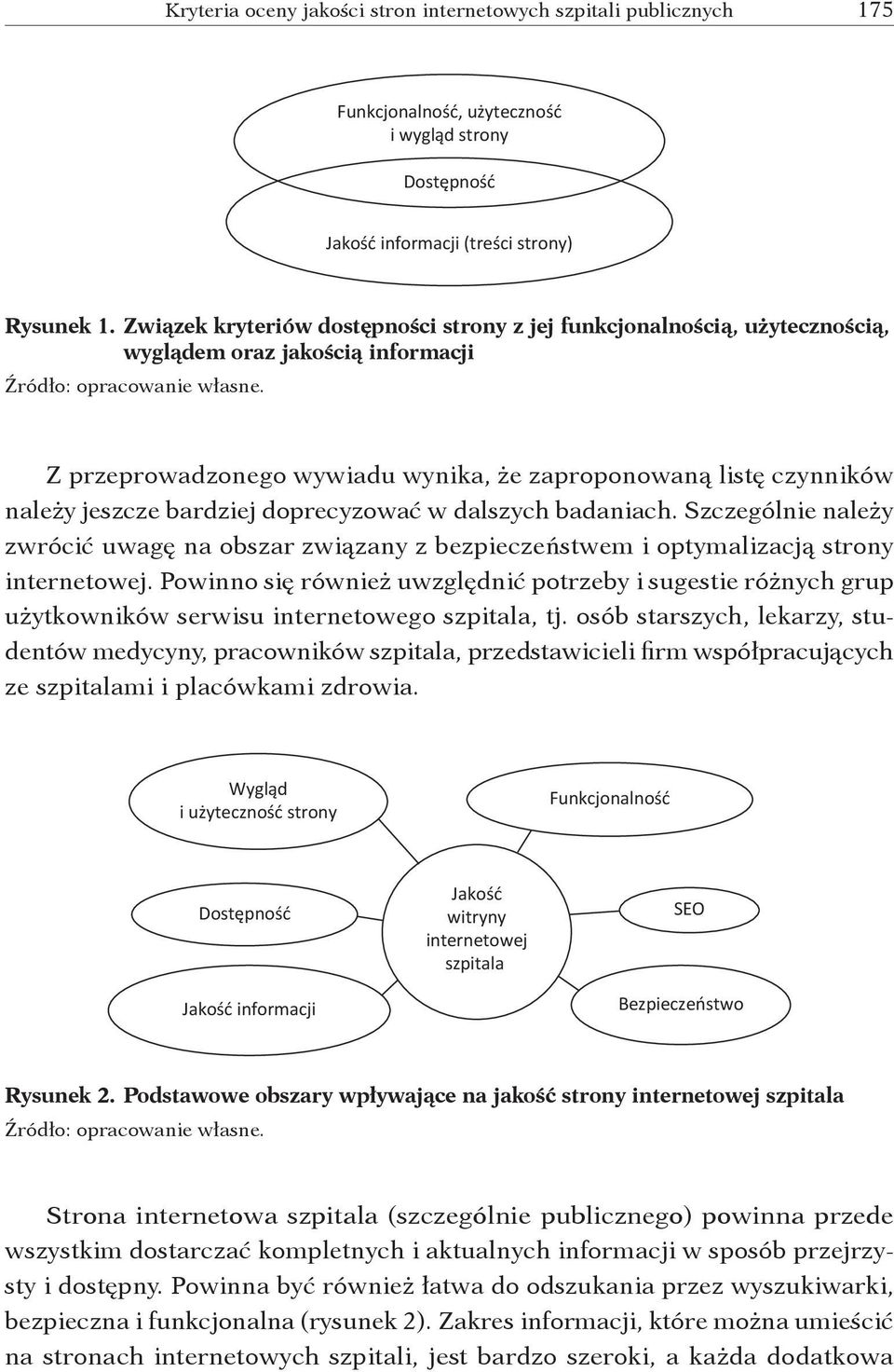 Z przeprowadzonego wywiadu wynika, że zaproponowaną listę czynników należy jeszcze bardziej doprecyzować w dalszych badaniach.