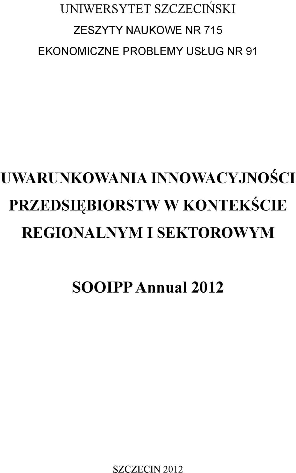 innowacyjności przedsiębiorstw w kontekście