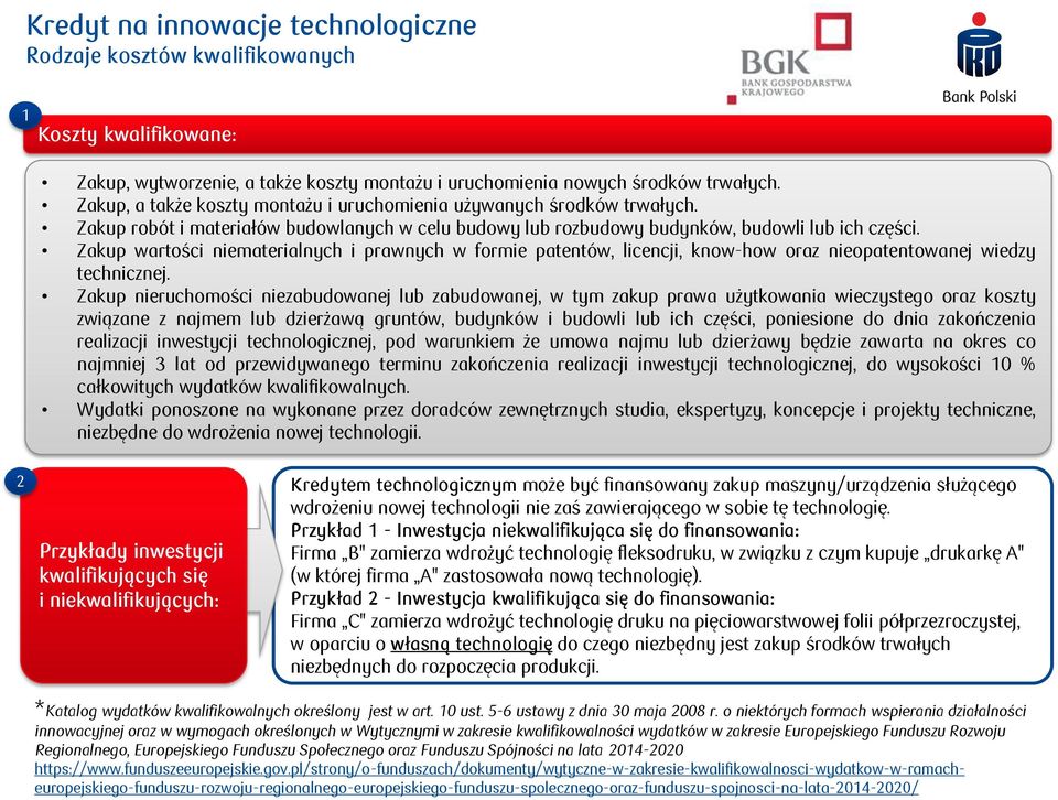 Zakup wartości niematerialnych i prawnych w formie patentów, licencji, know-how oraz nieopatentowanej wiedzy technicznej.