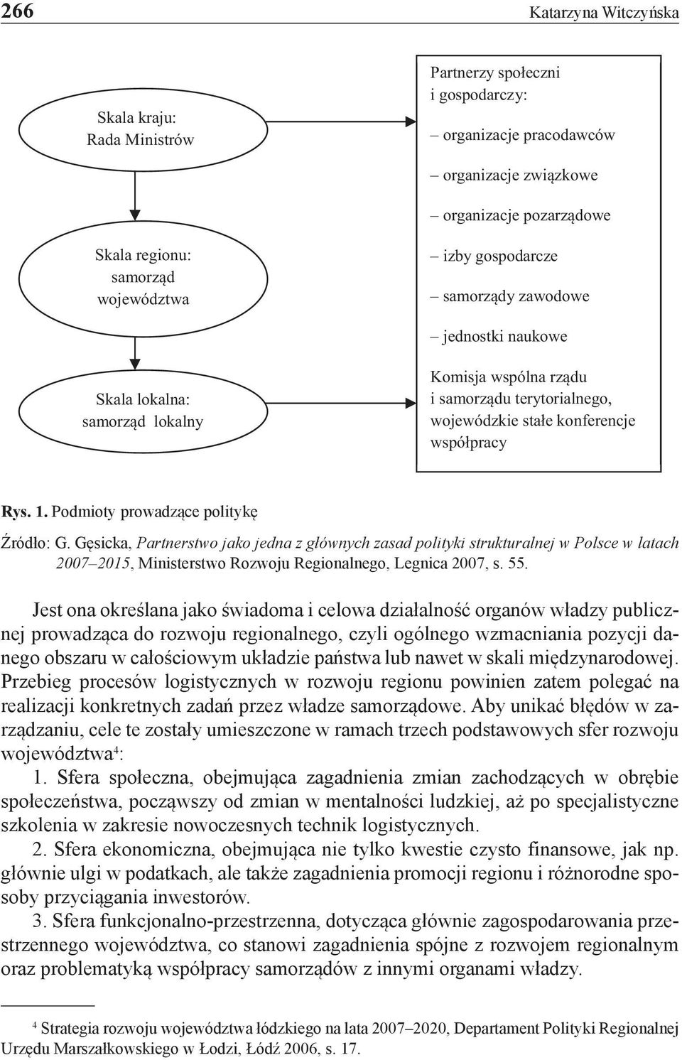 Podmioty prowadzące politykę Źródło: G. Gęsicka, Partnerstwo jako jedna z głównych zasad polityki strukturalnej w Polsce w latach 2007 2015, Ministerstwo Rozwoju Regionalnego, Legnica 2007, s. 55.