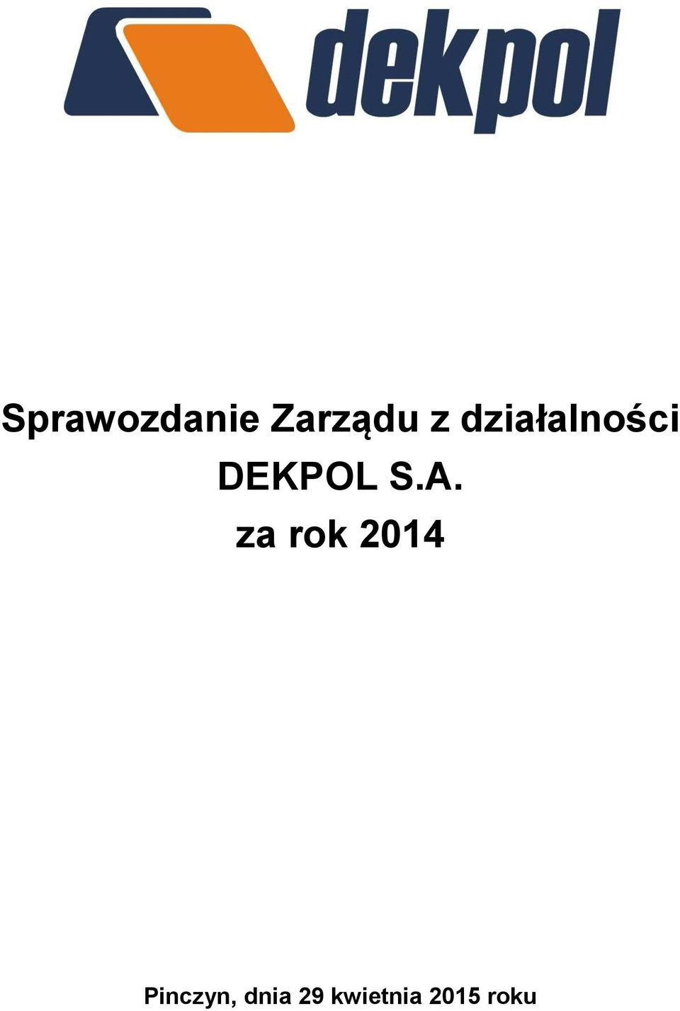 za rok 2014 Pinczyn,