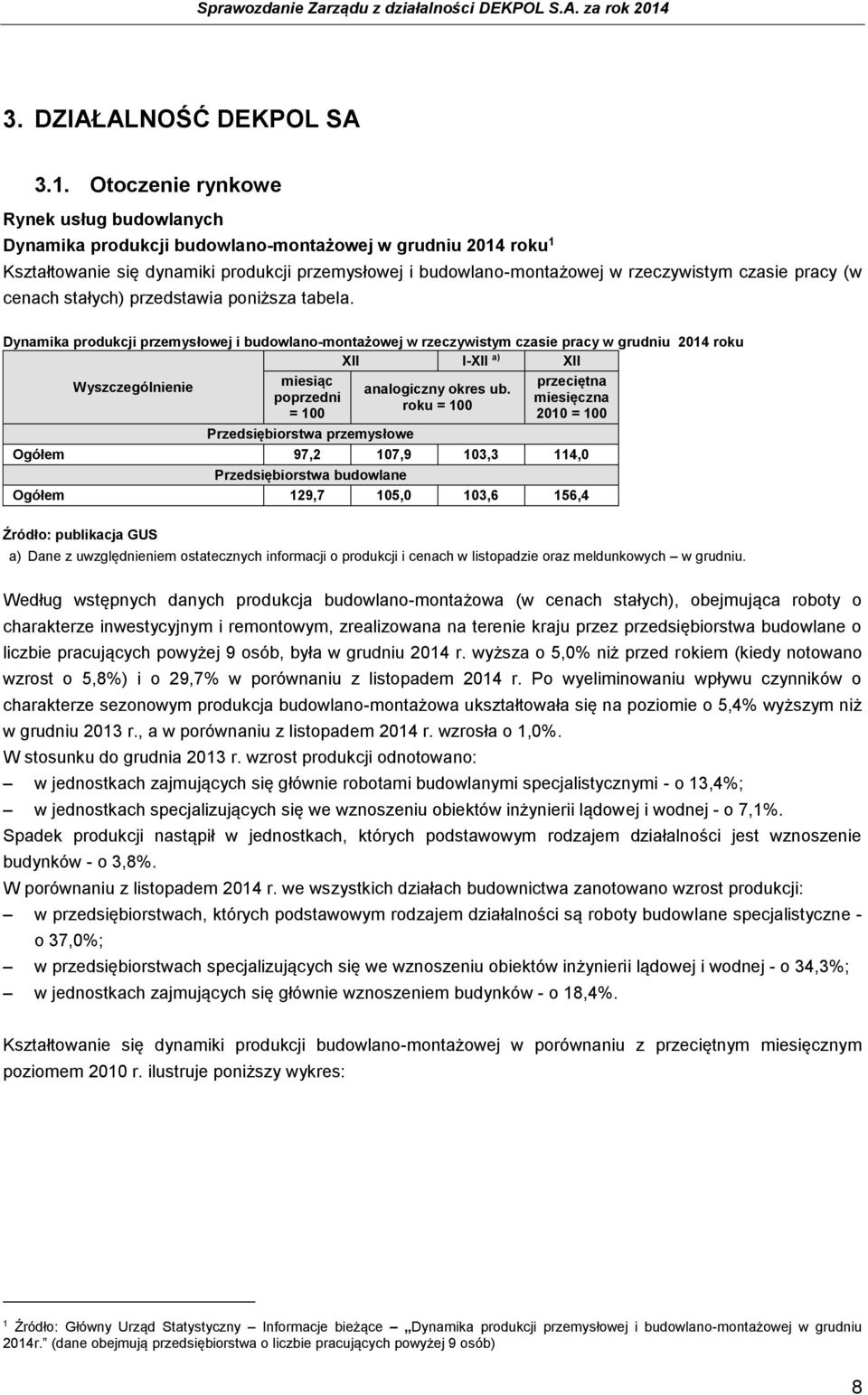 pracy (w cenach stałych) przedstawia poniższa tabela.