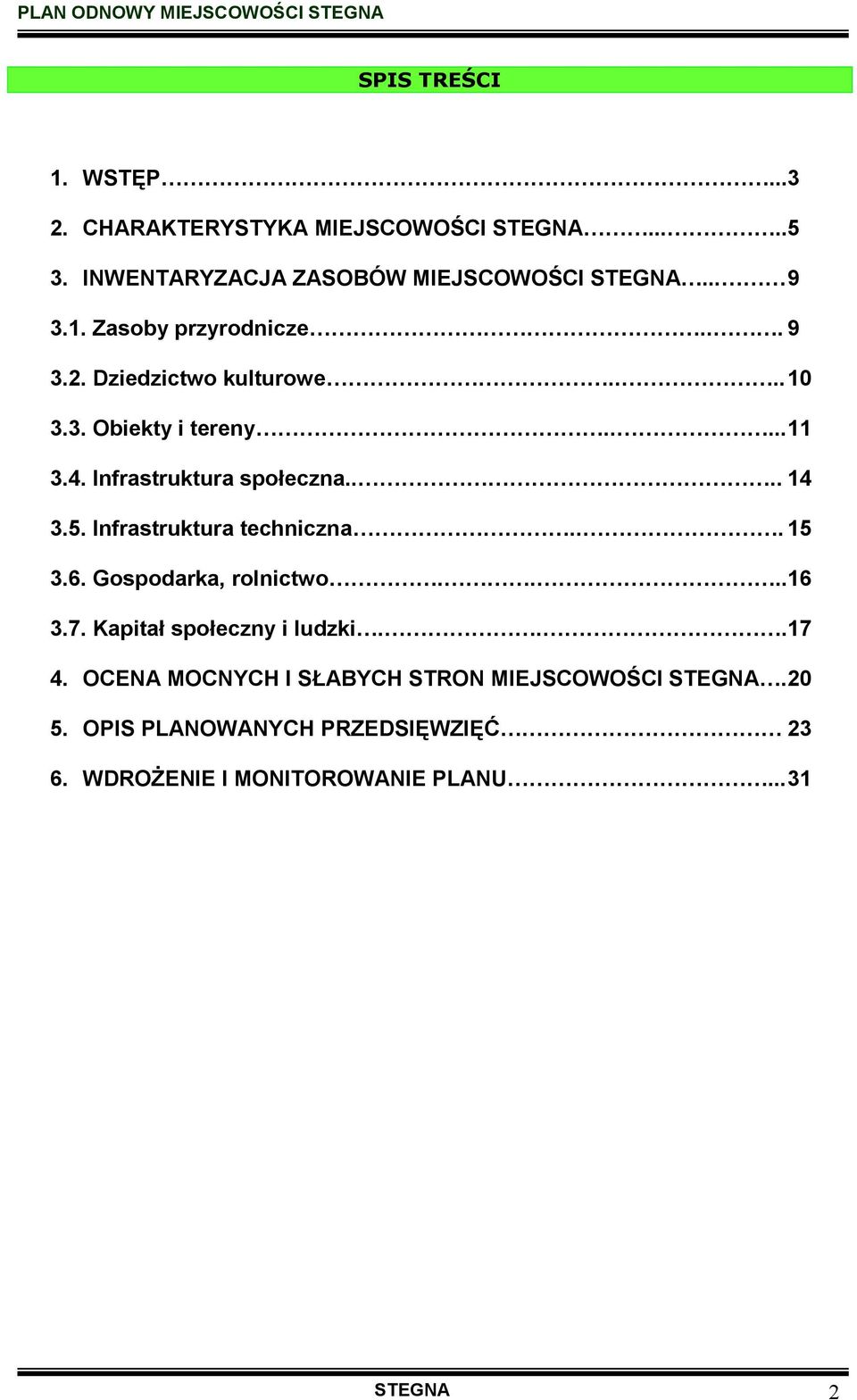 Infrastruktura techniczna... 15 3.6. Gospodarka, rolnictwo....16 3.7. Kapitał społeczny i ludzki...17 4.