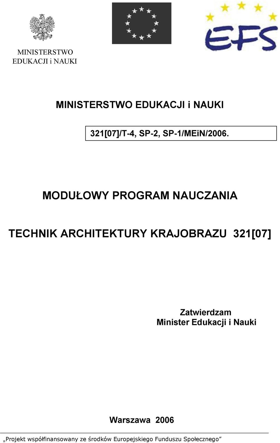 MODUŁOWY PROGRAM NAUCZANIA TECHNIK ARCHITEKTURY