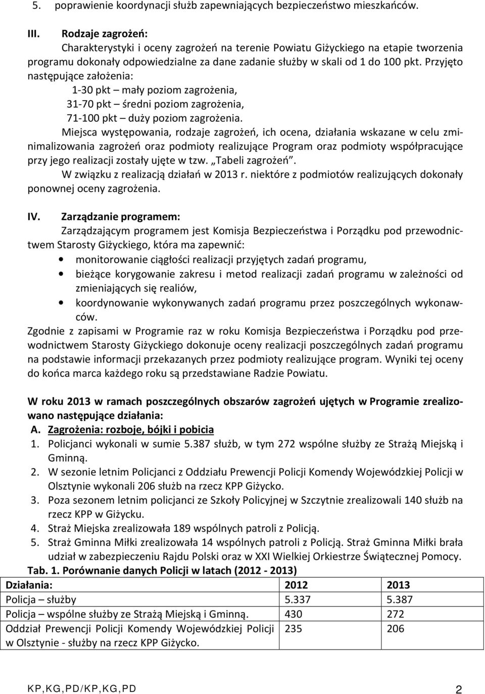 Przyjęto następujące założenia: 1-30 pkt mały poziom zagrożenia, 31-70 pkt średni poziom zagrożenia, 71-100 pkt duży poziom zagrożenia.