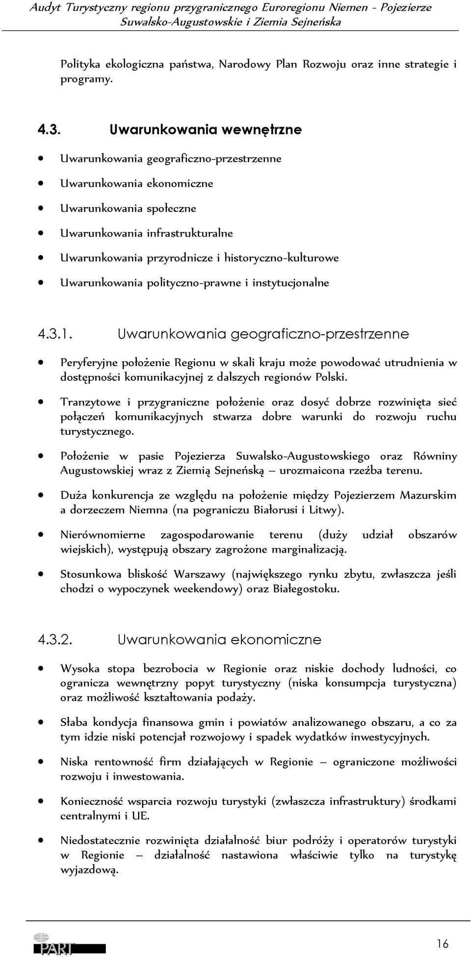 Uwarunkowania polityczno-prawne i instytucjonalne 4.3.1.