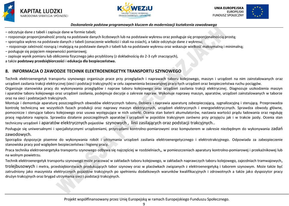 podstawie wykresu oraz wskazuje wielkość maksymalną i minimalną; posługuje się pojęciem niepewności pomiarowej; zapisuje wynik pomiaru lub obliczenia fizycznego jako przybliżony (z dokładnością do