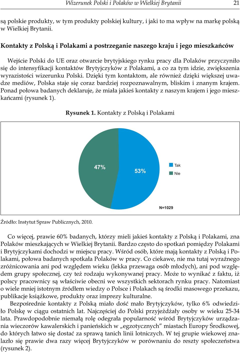 Brytyjczyków z Polakami, a co za tym idzie, zwiększenia wyrazistości wizerunku Polski.