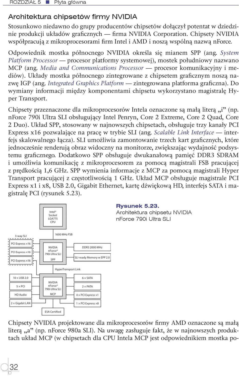 System Platform Processor procesor platformy systemowej), mostek południowy nazwano MCP (ang. Media and Communications Processor procesor komunikacyjny i mediów).