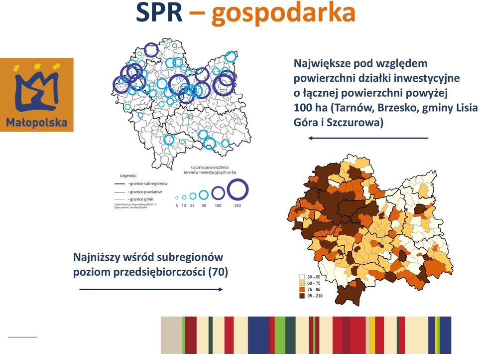 Brzesko, gminy Lisia Góra i Szczurowa) Najniższy wśród