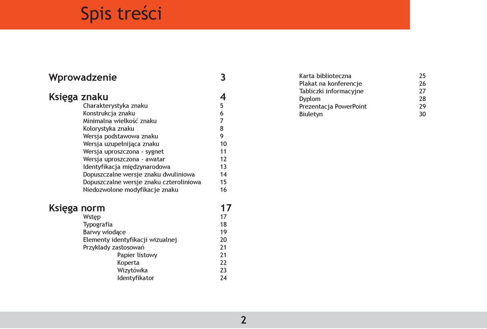 wersje znaku czteroliniowa 15 Niedozwolone modyfikacje znaku 16 Karta biblioteczna 25 Plakat na konferencje 26 Tabliczki informacyjne 27 Dyplom 28 Prezentacja PowerPoint 29