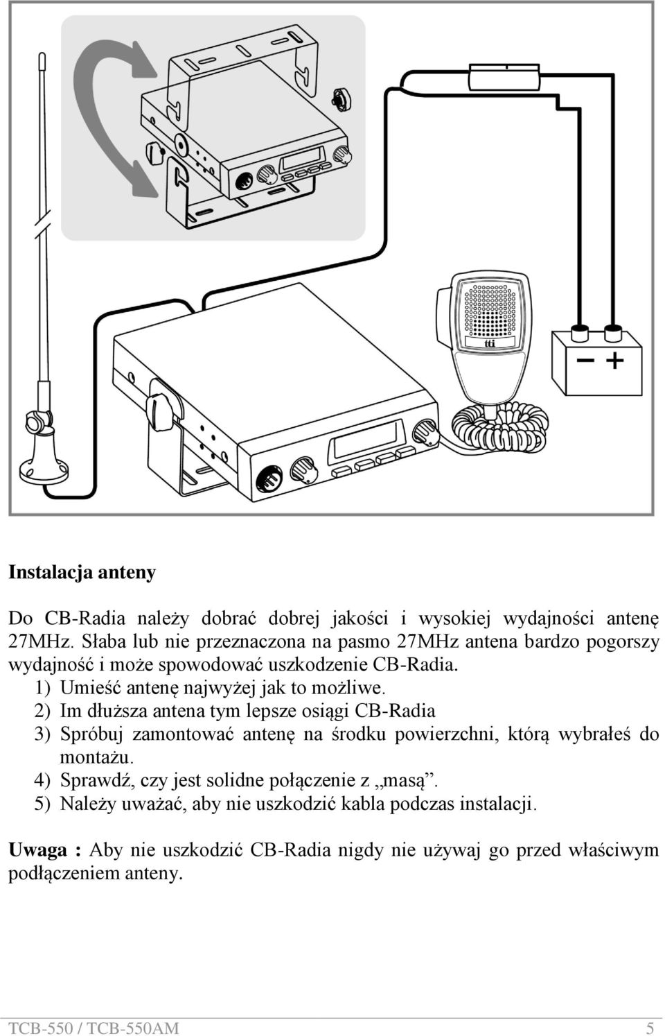 1) Umieść antenę najwyżej jak to możliwe.