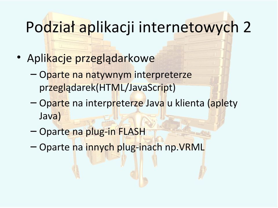 przeglądarek(html/javascript) Oparte na interpreterze Java