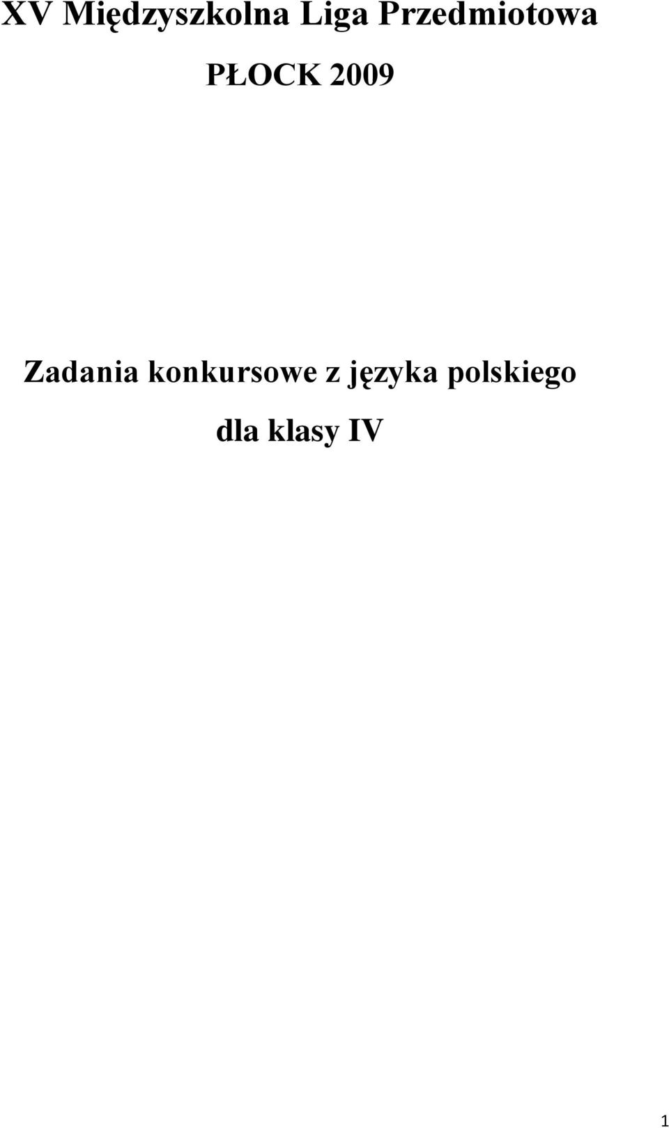 Zadania konkursowe z