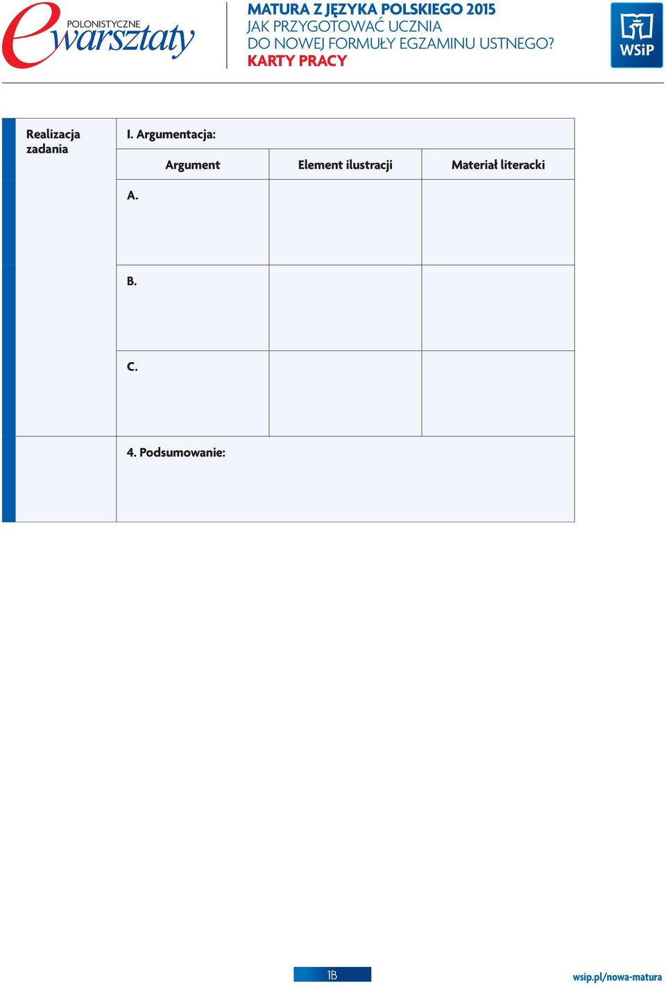 Argumentacja: Argument Element