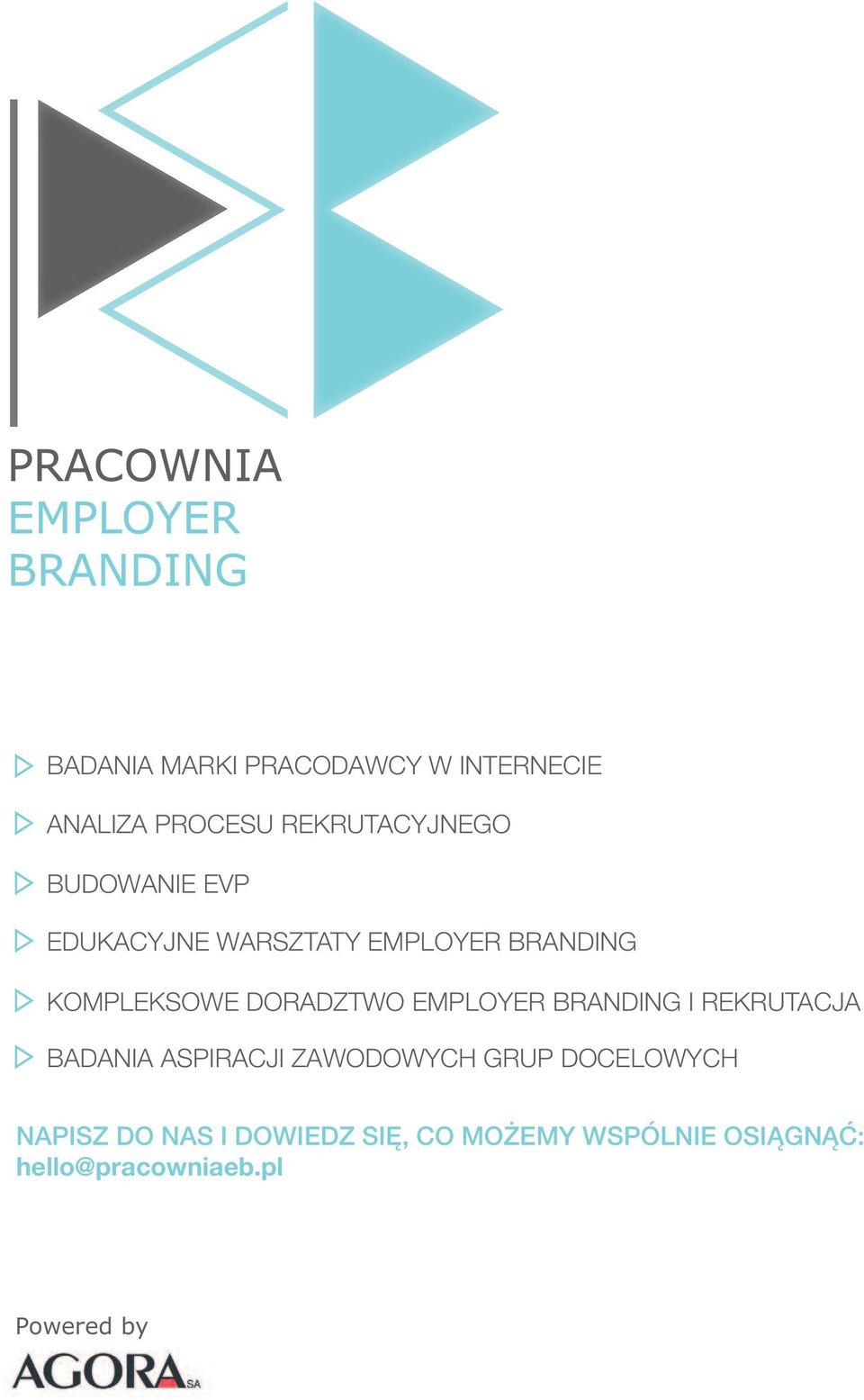 EMPLOYER BRANDING I REKRUTACJA BADANIA ASPIRACJI ZAWODOWYCH GRUP DOCELOWYCH