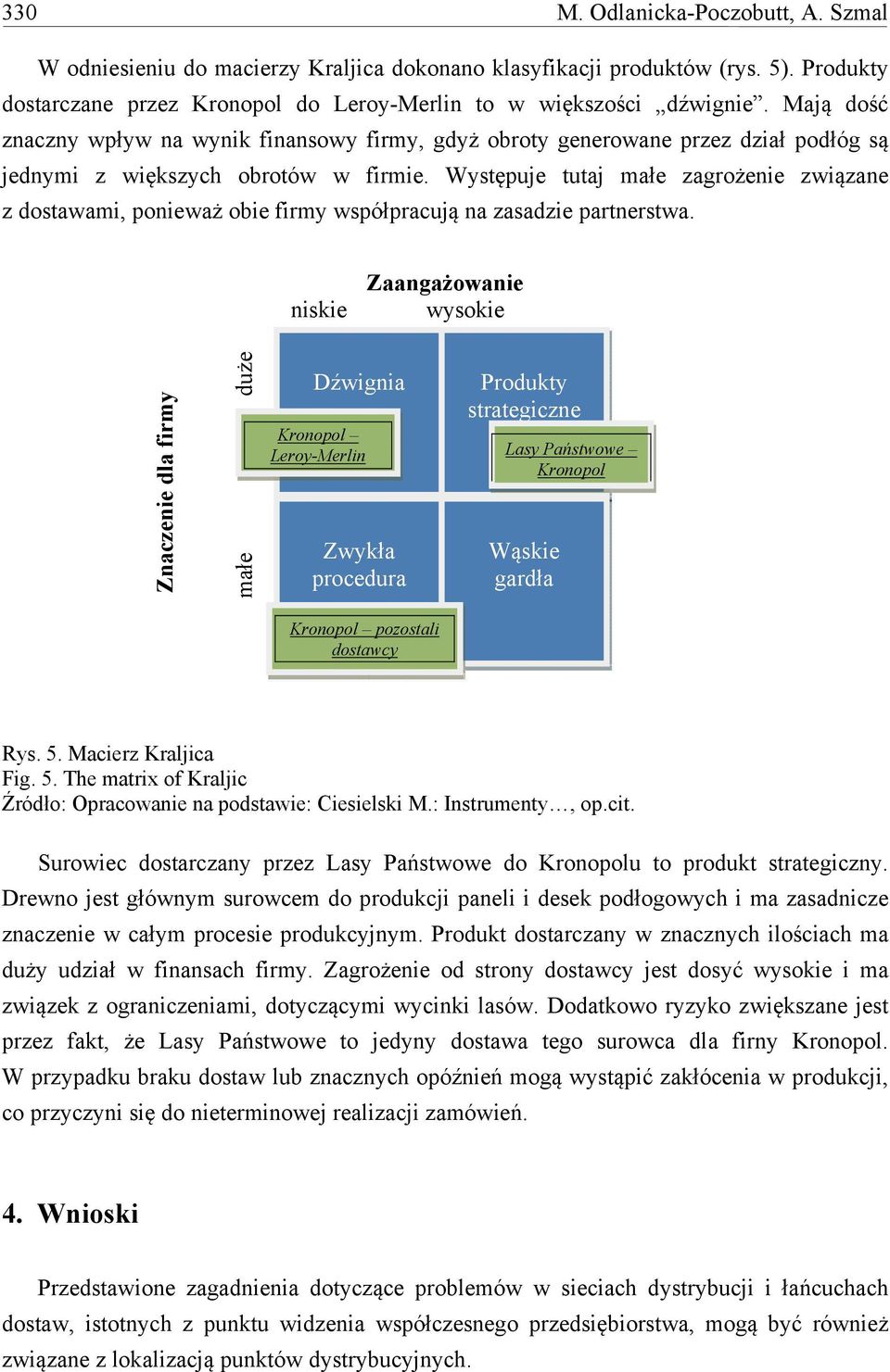 Występuje tutaj małe zagrożenie związane z dostawami, ponieważ obie firmy współpracują na zasadzie partnerstwa.