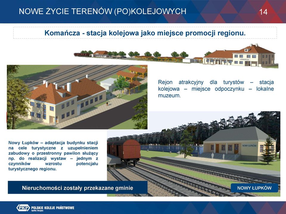 KOMAŃCZA Nowy Łupków adaptacja budynku stacji na cele turystyczne z uzupełnieniem zabudowy o przestronny