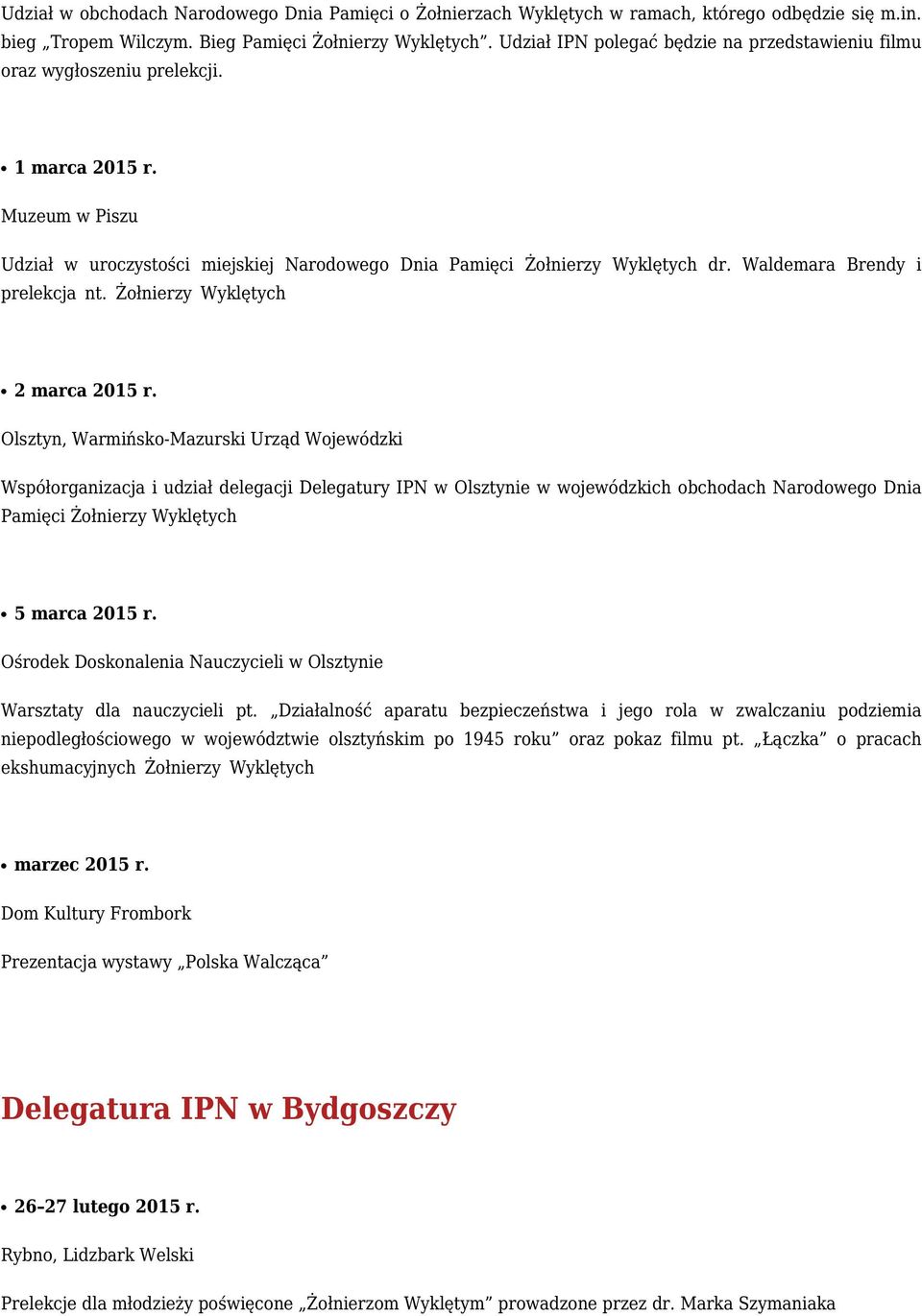 Waldemara Brendy i prelekcja nt.