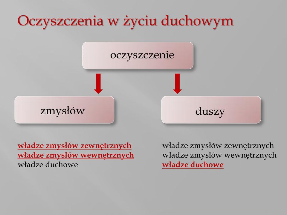 zmysłów wewnętrznych władze duchowe władze