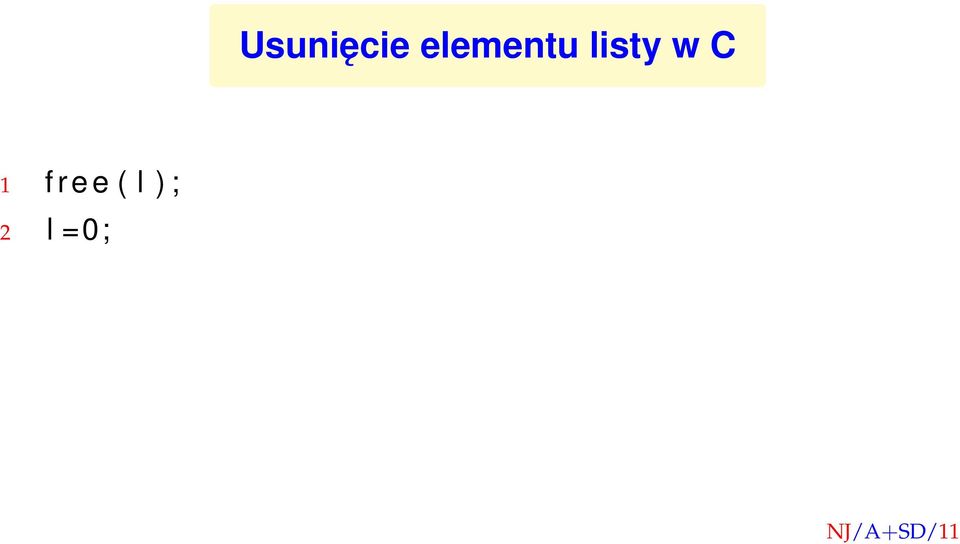 elementu listy w