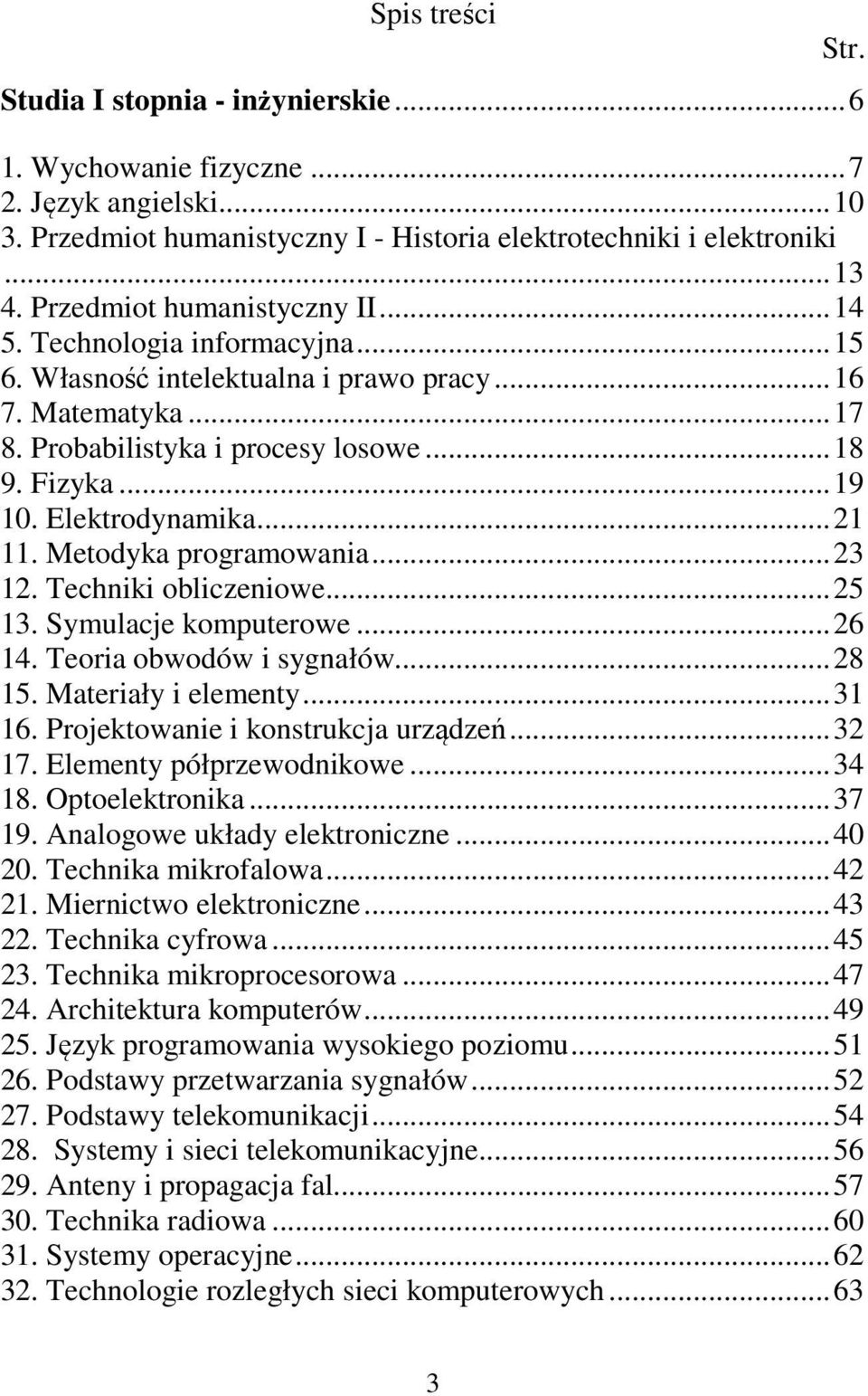 Elektrodynamika... 21 11. Metodyka programowania... 23 12. Techniki obliczeniowe... 25 13. Symulacje komputerowe... 26 14. Teoria obwodów i sygnałów... 28 15. Materiały i elementy... 31 16.