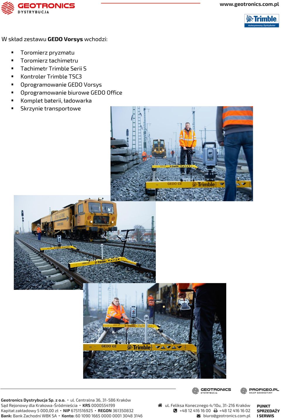 Trimble TSC3 Oprogramowanie GEDO Vorsys Oprogramowanie