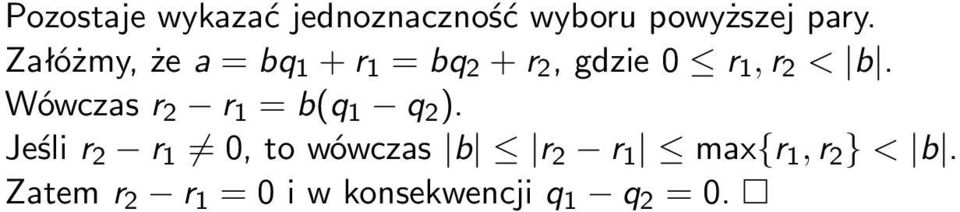 Wówczas r 2 r 1 = b(q 1 q 2 ).