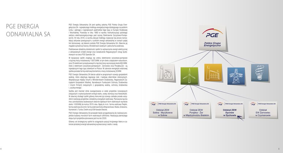 W roku 2010, w wyniku decyzji holdingu rozpoczął się proces konsolidacji aktywów powiązanych z rynkiem energii odnawialnej w ramach piątej linii biznesowej.